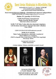 Énekes mesterkurzus, interaktív előadás és táncház a Szent Istvánban